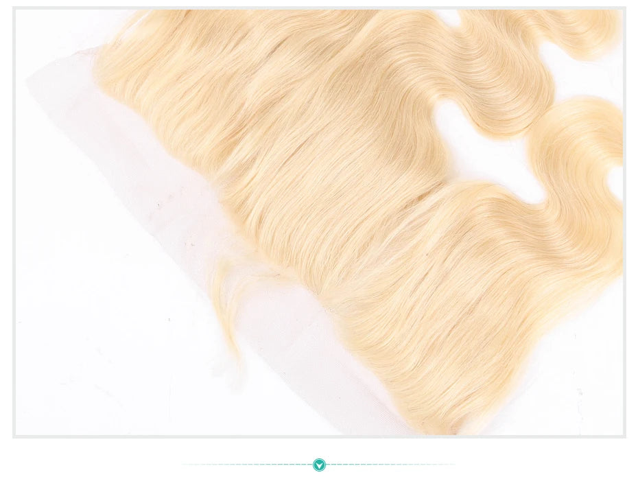 613 Blonde Body Wave, 13x6 HD Lace Frontal Preplucked Brazilian Remy Human