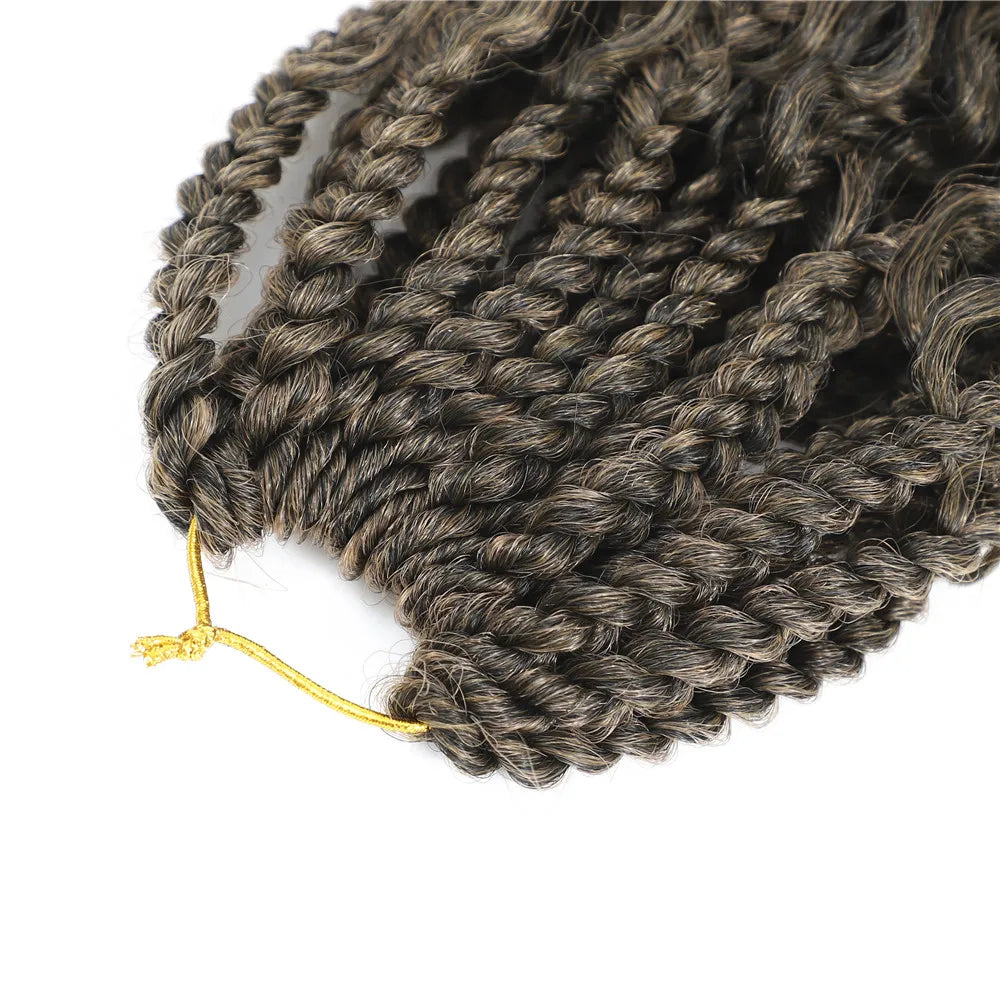 Synthetic Box Braids Crochet Hair Curly End Goddess Ombre Braiding Extension Afro