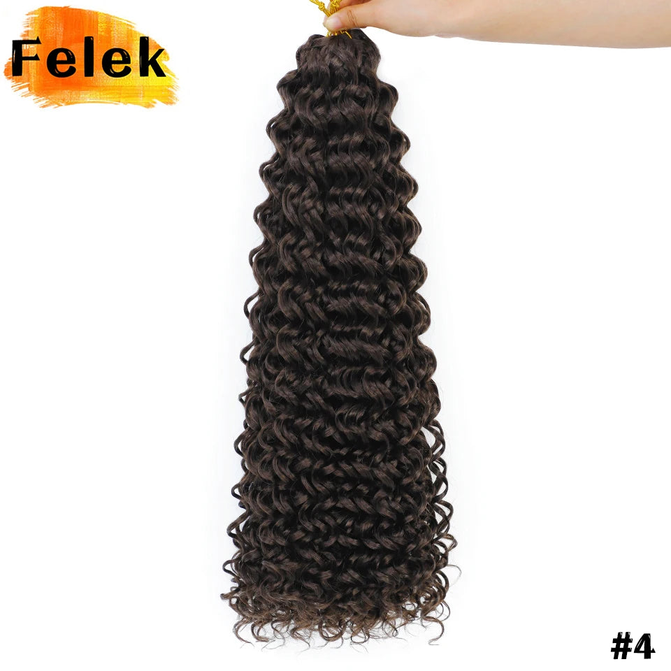 Ocean Wave Braiding Synthetic Hair Extensions Crochet Braids Afro Curls Ombre Mazo
