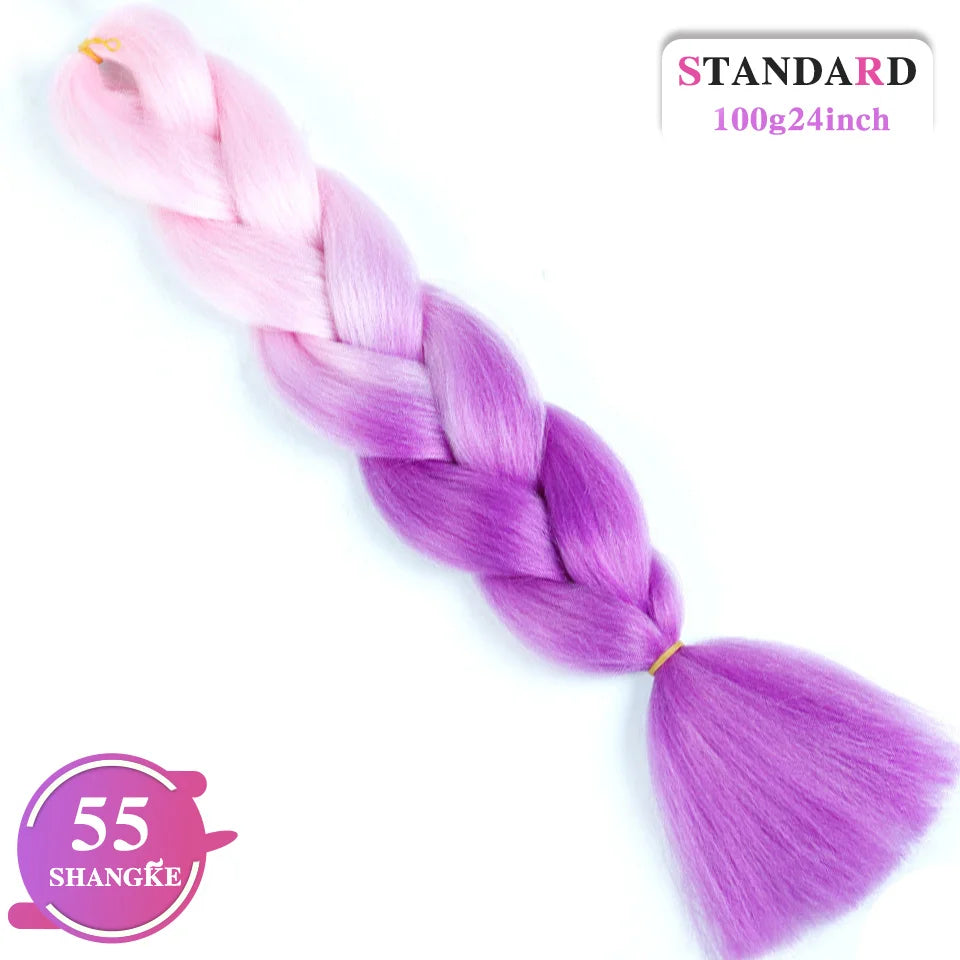 Rainbow Weaving Hair Extensions Synthetic Professional Large Color