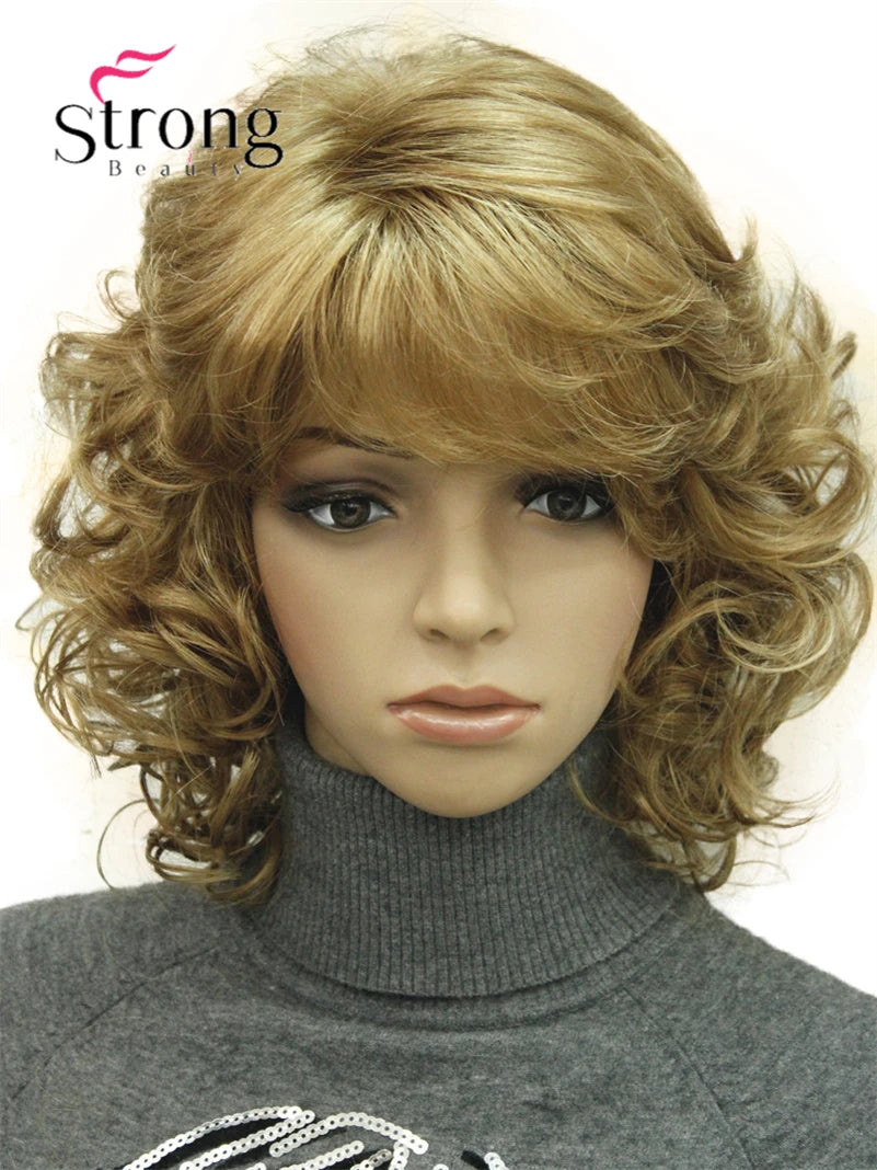 Women's Short Curly Heat Resistant Synthetic Auburn Hair Wigs COLOUR CHOICES
