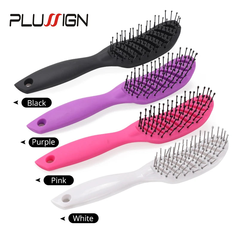 Styling Curly Hair Brush Salon Massager Comb Detangling Drying Anti Static Curved