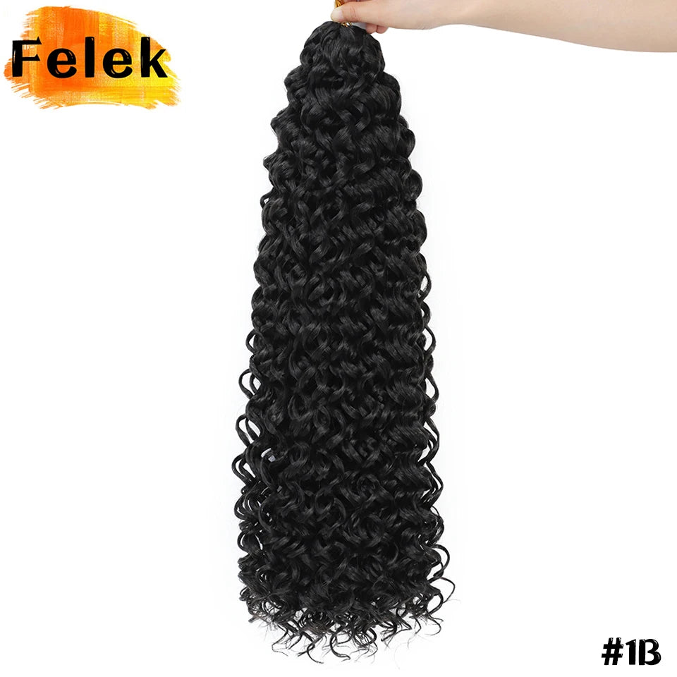 Ocean Wave Braiding Synthetic Hair Extensions Crochet Braids Afro Curls Ombre Mazo