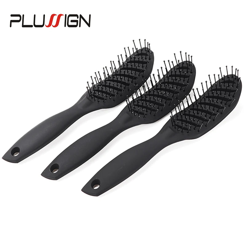 Styling Curly Hair Brush Salon Massager Comb Detangling Drying Anti Static Curved