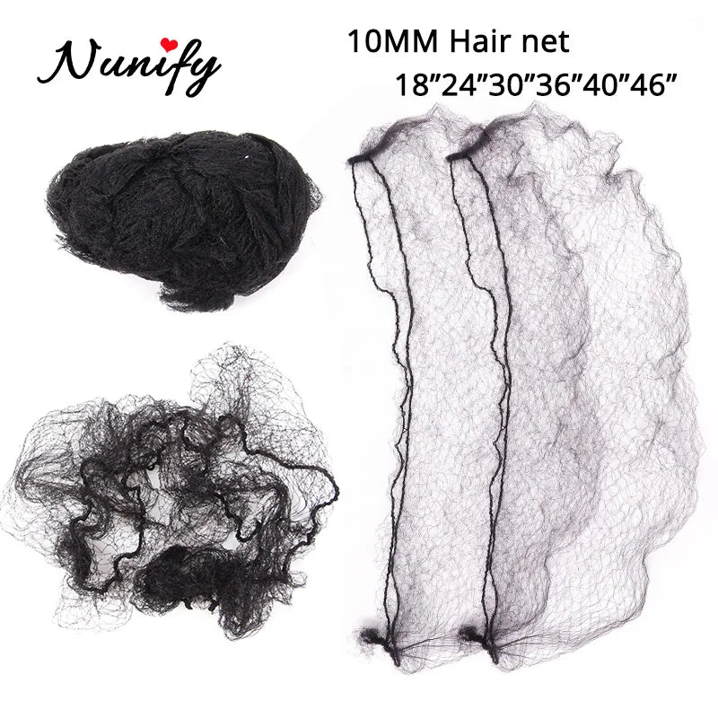 Durable Nylon Hair Net for Buns — Invisible Mesh Wig Cap, 20-Pack