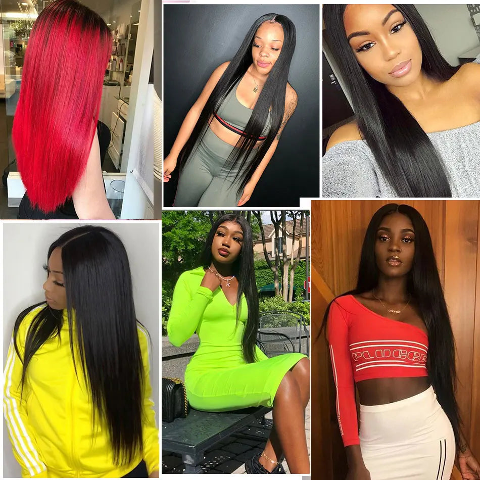 Wear Go Glueless Human Hair Wigs Pre Plucked Brazilian Straight, 13x4 HD