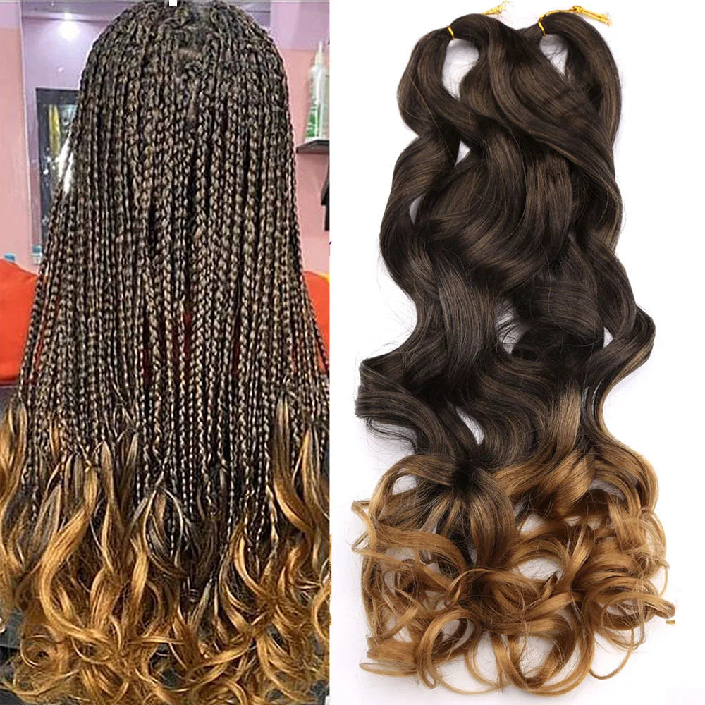 Synthetic Spiral Curls Loose Wave Crochet Hair Braids Pre Stretched Braiding Extensions