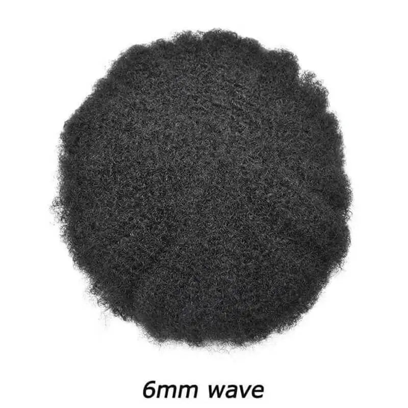Hair Prosthesis Curly Men's Wig Breathable Toupee Mono, 100% Durable Natural Human