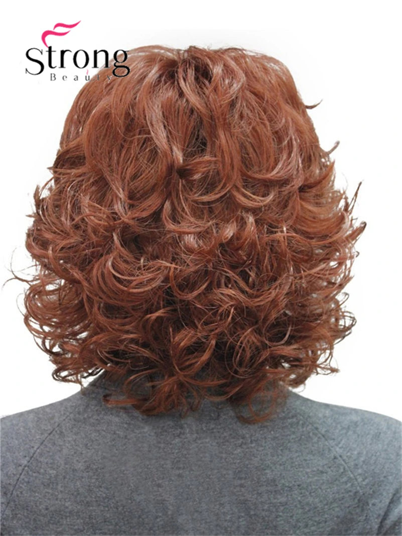 Women's Short Curly Heat Resistant Synthetic Auburn Hair Wigs COLOUR CHOICES