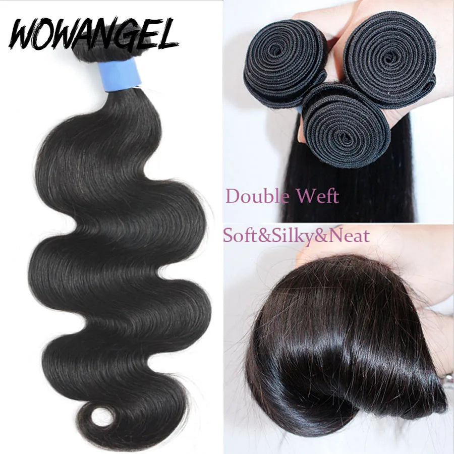 5x5/6x6/13x4/13x6 Body Wave Human Hair Bundles HD Lace Frontal Brazilian Remy Melt