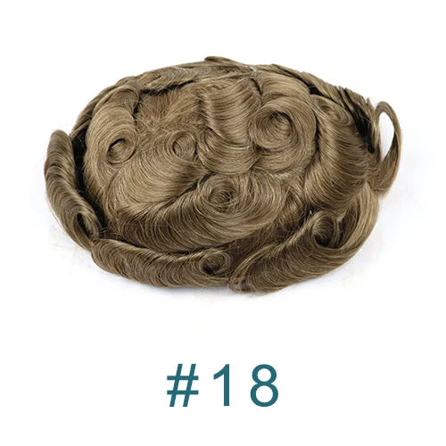 Super Natural Hairline 80Density 0.02mm Ultra Thin Skin Undetectable Vloop Toupee 1b20