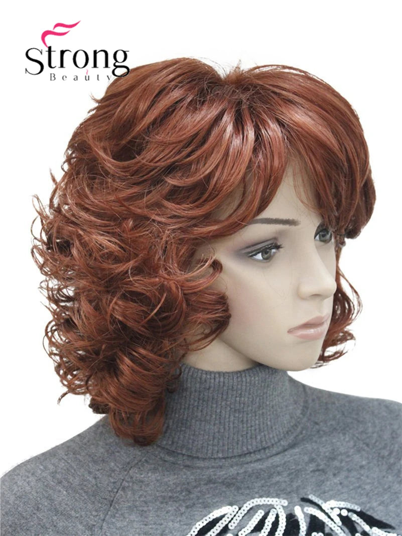 Women's Short Curly Heat Resistant Synthetic Auburn Hair Wigs COLOUR CHOICES