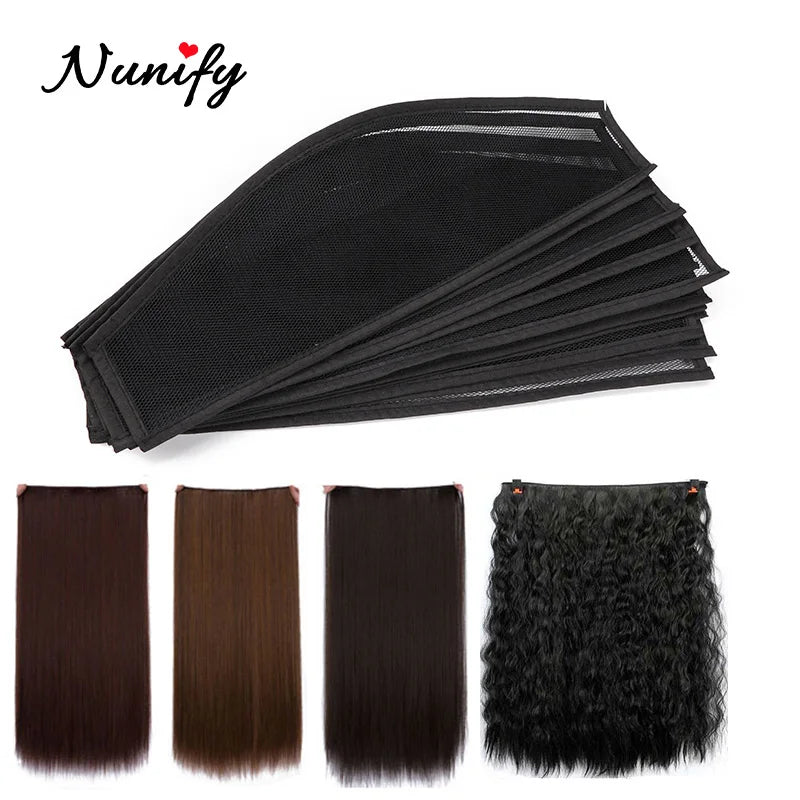 Afro Puff Net Wig Making Clip Black Hair Guleless Hairnet Bun Synetic
