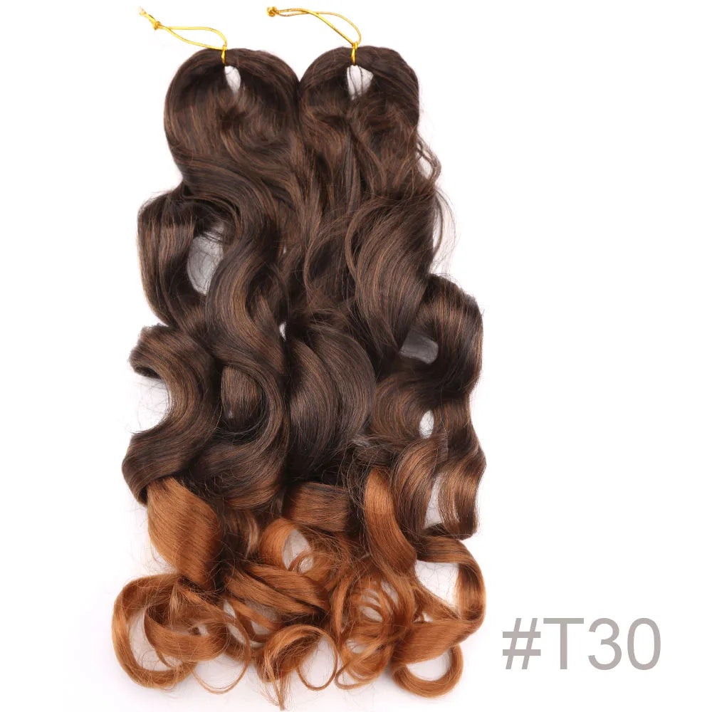 Synthetic Spiral Curls Loose Wave Crochet Hair Braids Pre Stretched Braiding Extensions