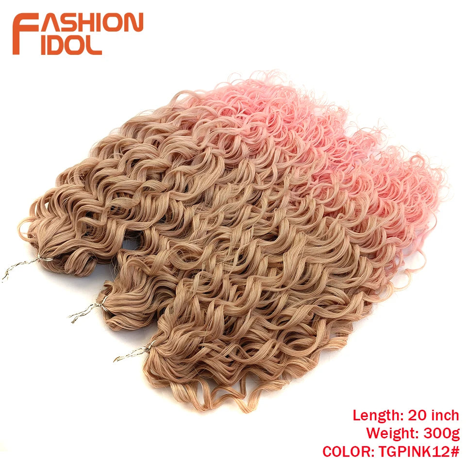 Deep Wavy Twist Synthetic Crochet Braiding Hair, High Temperature Fibre