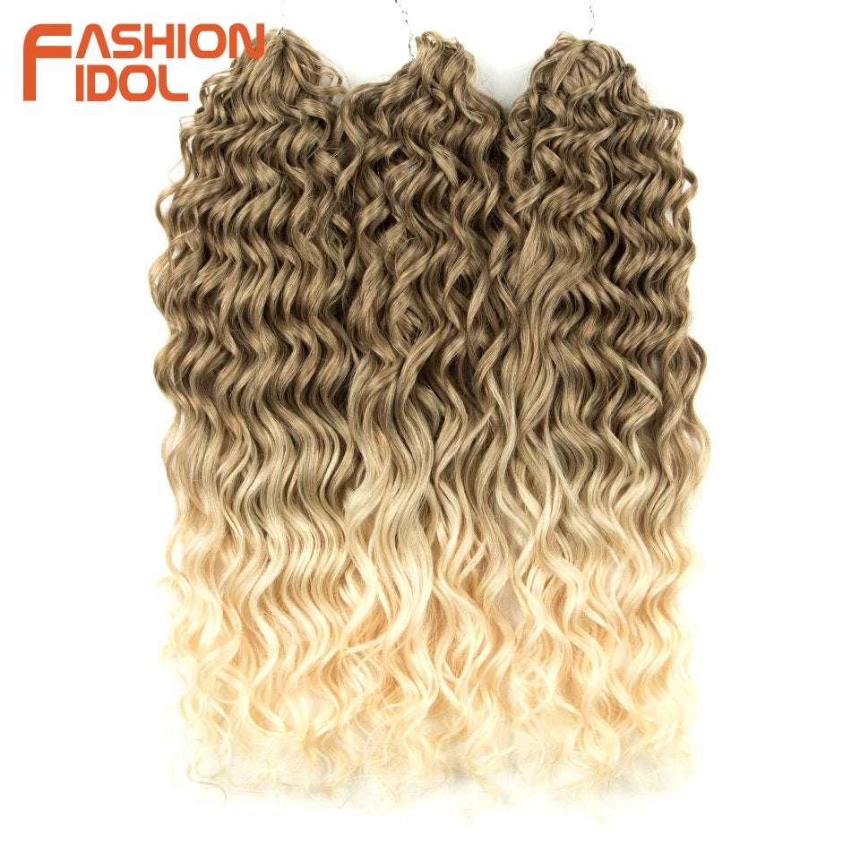 Deep Wavy Twist Synthetic Crochet Braiding Hair, High Temperature Fibre