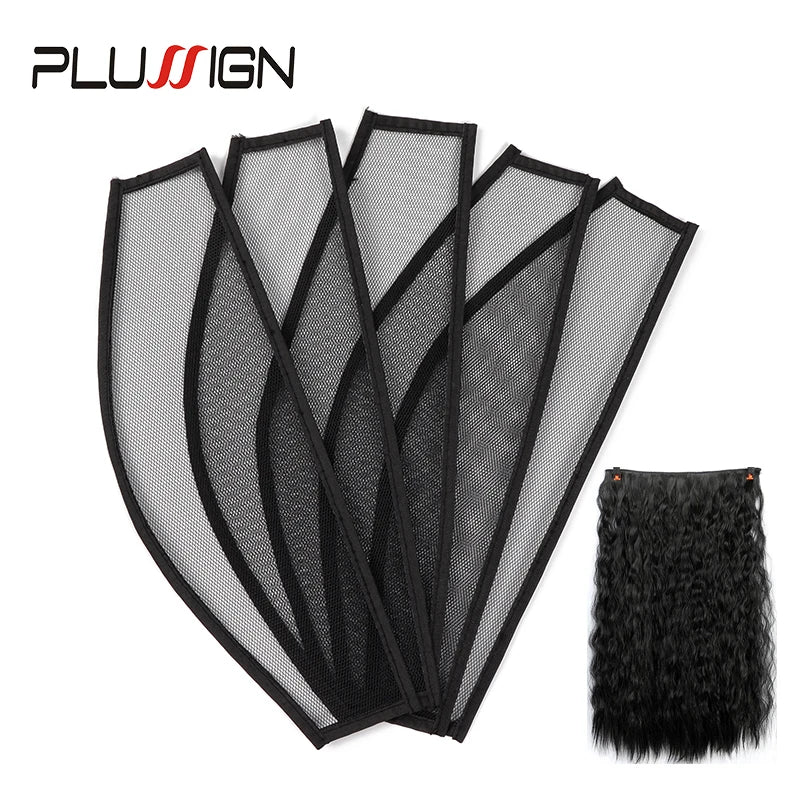 Hairnet Clip in Hair Black 140D Hexagonal Net Make Ponytail Extension Material