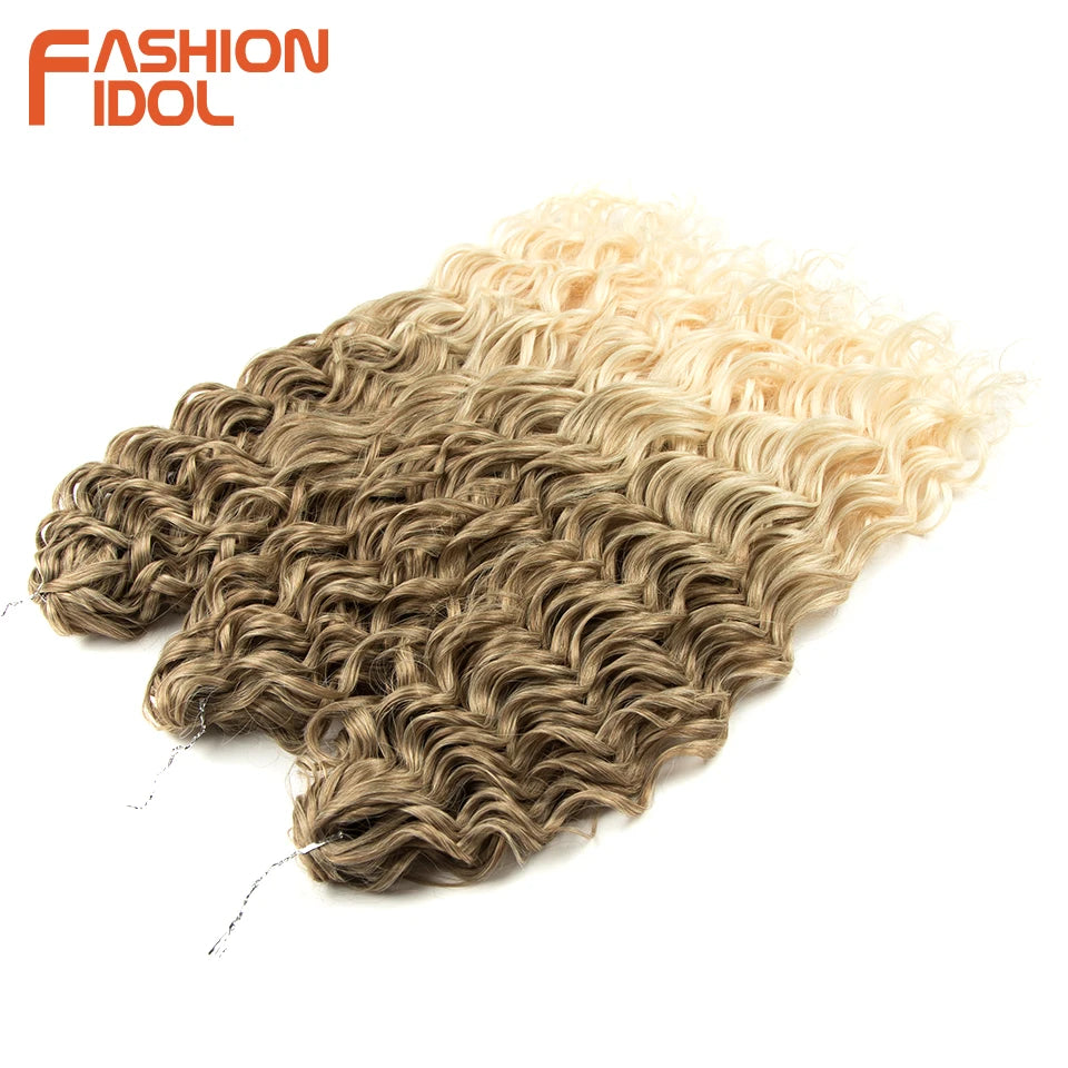 Deep Wavy Twist Synthetic Crochet Braiding Hair, High Temperature Fibre