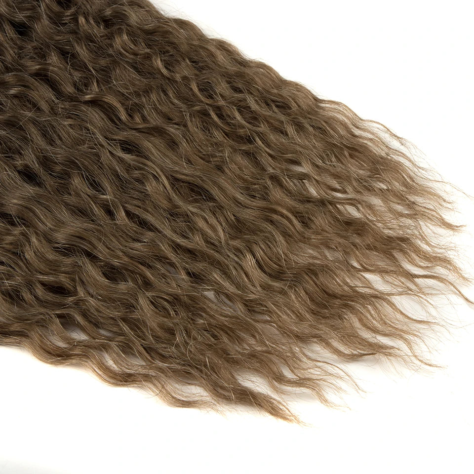 Synthetic Twist Crochet Curly Hair Water Wave Braid Ombre Blonde Brown Deep