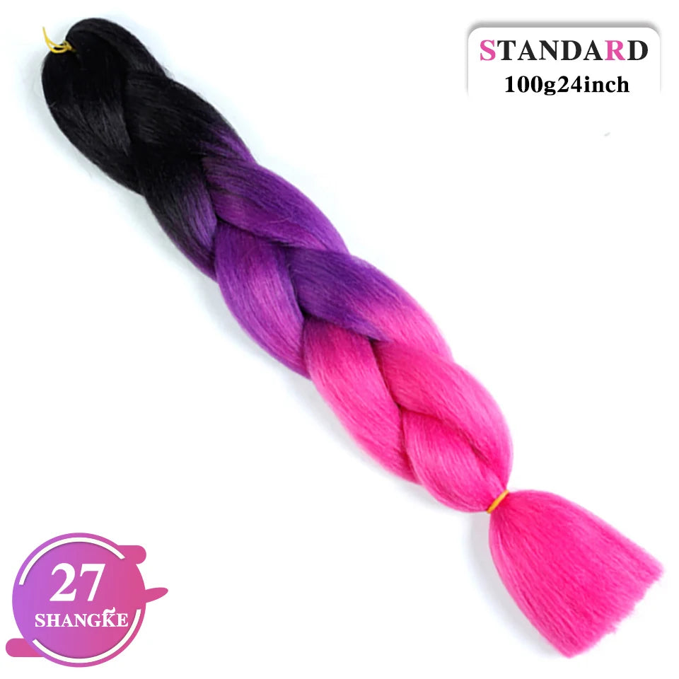 Rainbow Weaving Hair Extensions Synthetic Professional Large Color