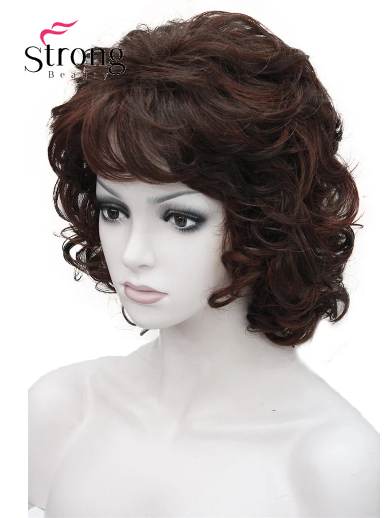 Women's Short Curly Heat Resistant Synthetic Auburn Hair Wigs COLOUR CHOICES