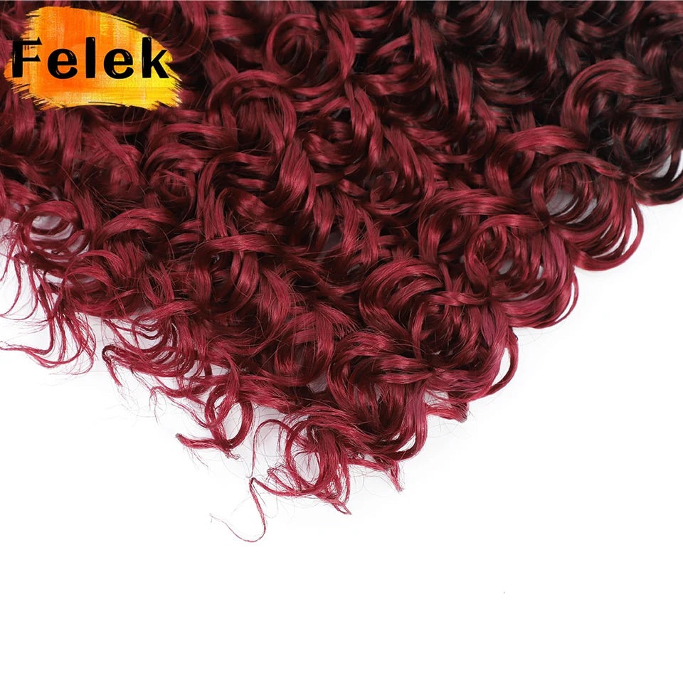Ocean Wave Braiding Synthetic Hair Extensions Crochet Braids Afro Curls Ombre Mazo