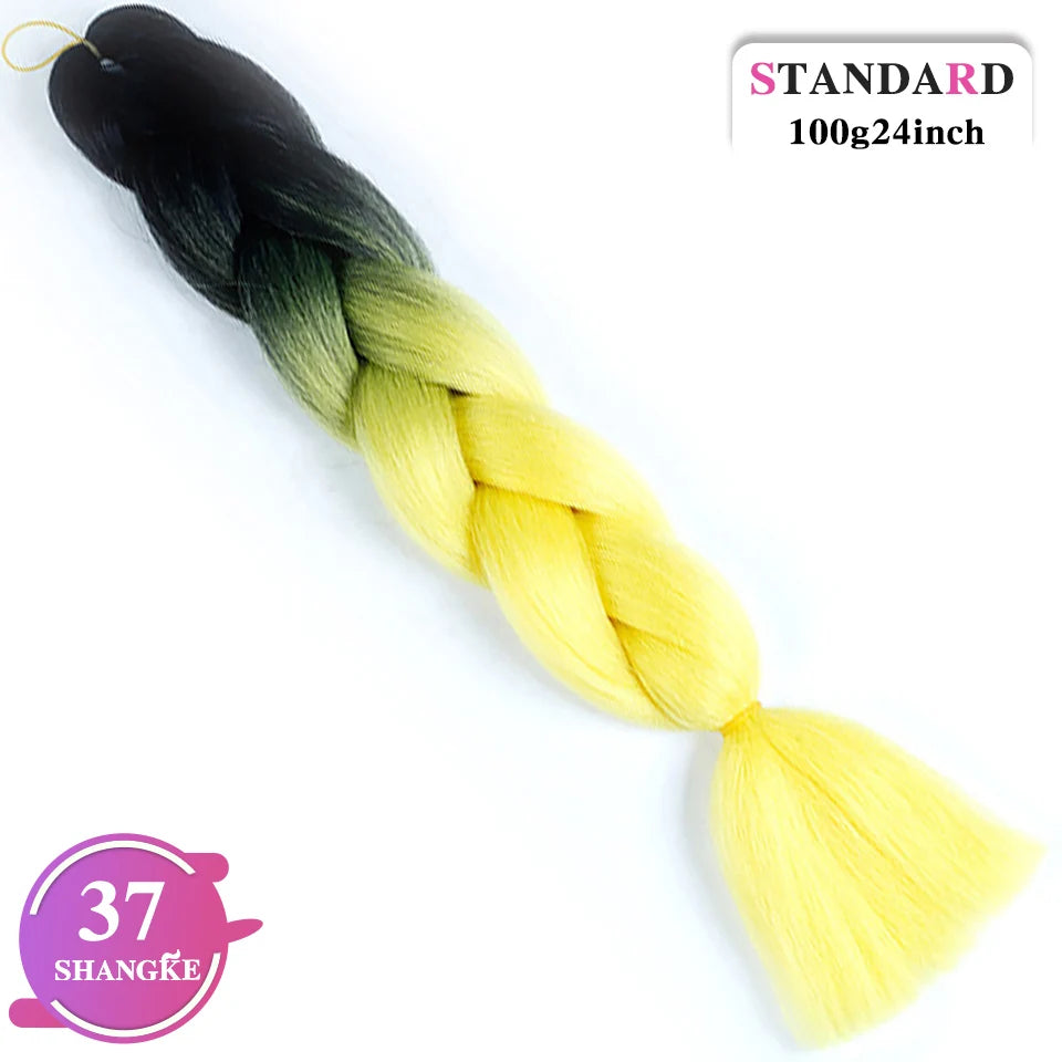 Rainbow Weaving Hair Extensions Synthetic Professional Large Color