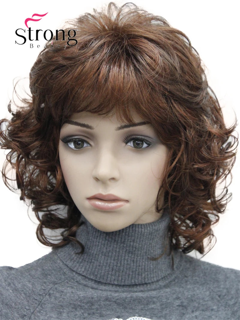 Women's Short Curly Heat Resistant Synthetic Auburn Hair Wigs COLOUR CHOICES