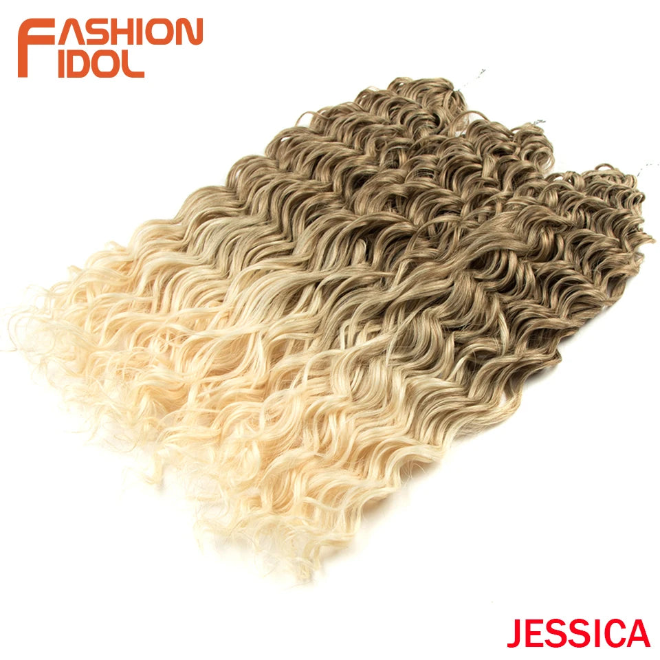 Deep Wavy Twist Synthetic Crochet Braiding Hair, High Temperature Fibre