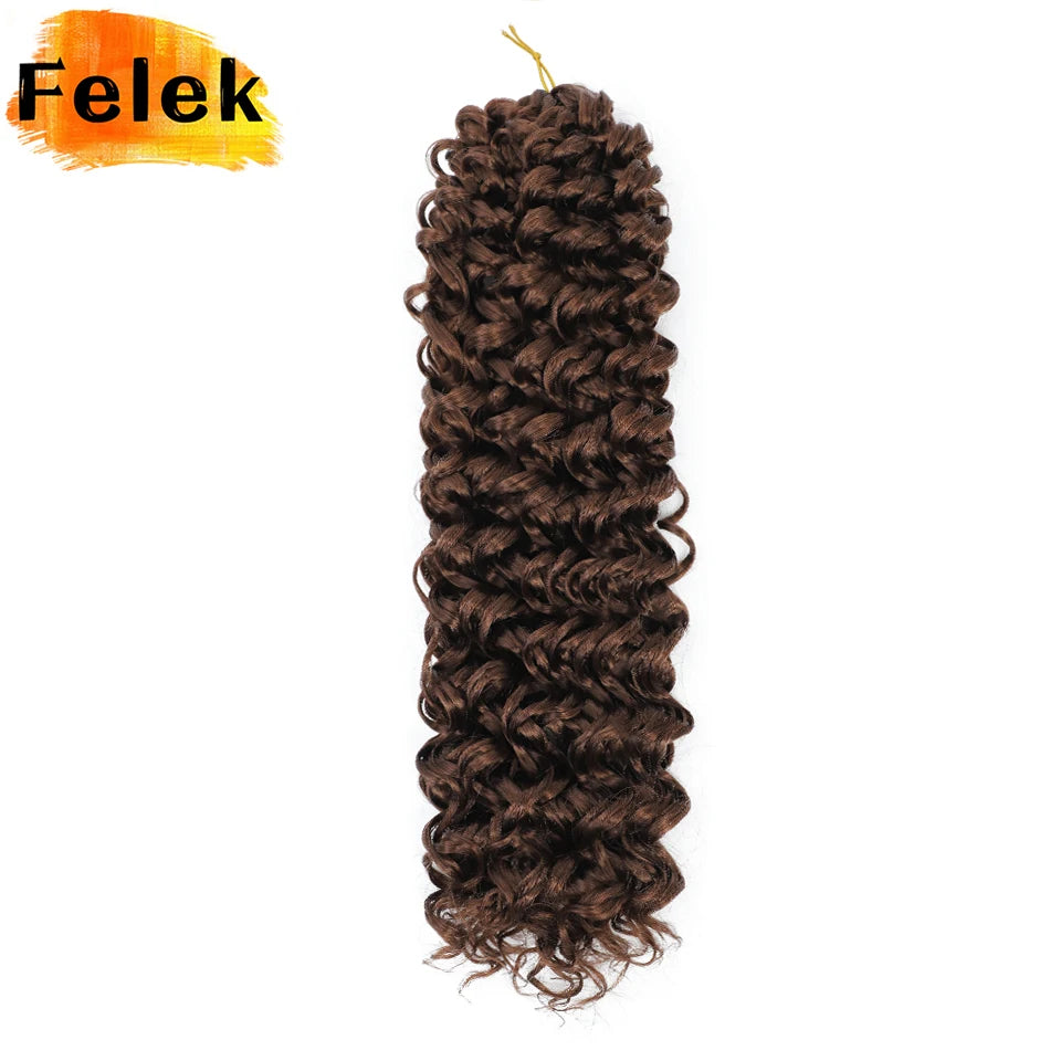 Ocean Wave Braiding Synthetic Hair Extensions Crochet Braids Afro Curls Ombre Mazo