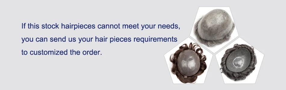 Hair Prosthesis Curly Men's Wig Breathable Toupee Mono, 100% Durable Natural Human