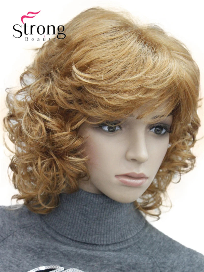 Women's Short Curly Heat Resistant Synthetic Auburn Hair Wigs COLOUR CHOICES