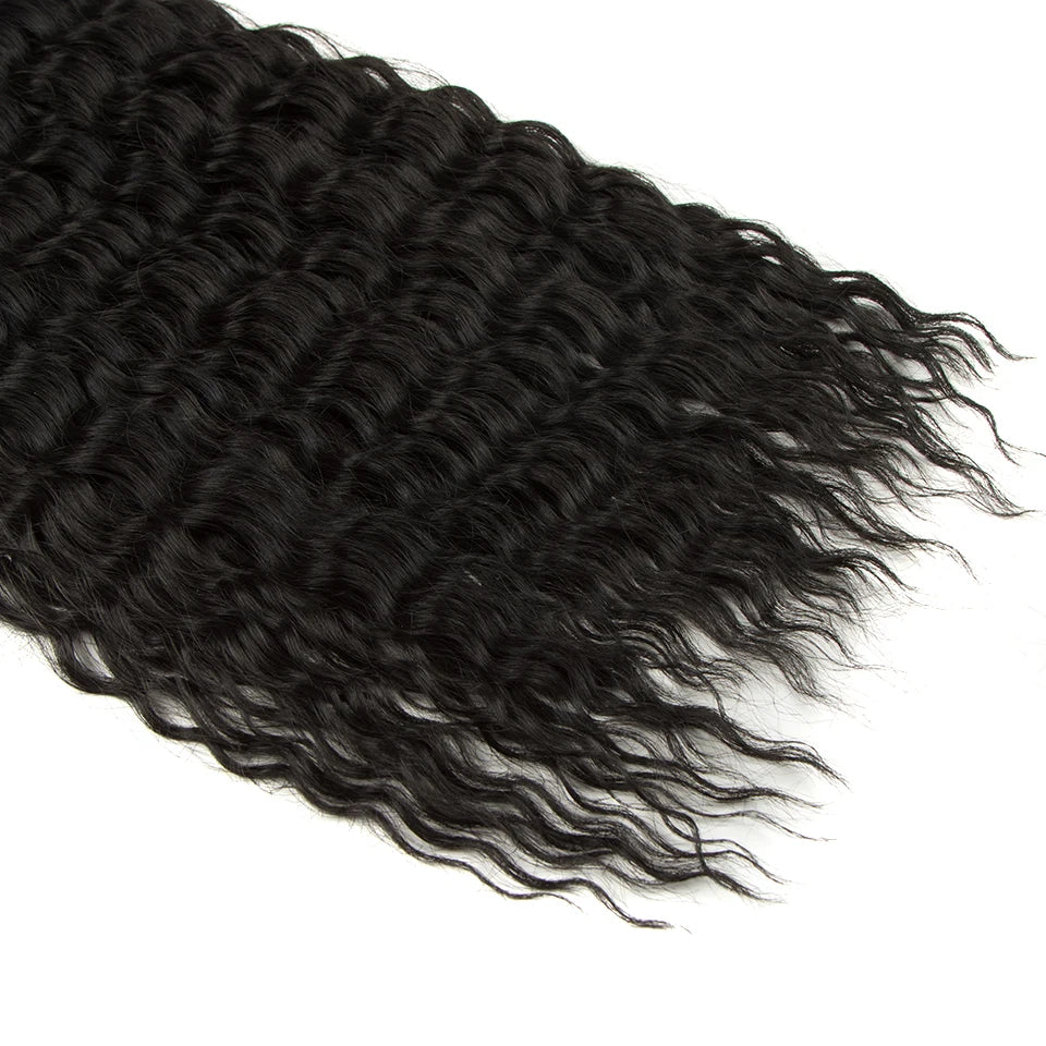 Synthetic Twist Crochet Curly Hair Water Wave Braid Ombre Blonde Brown Deep