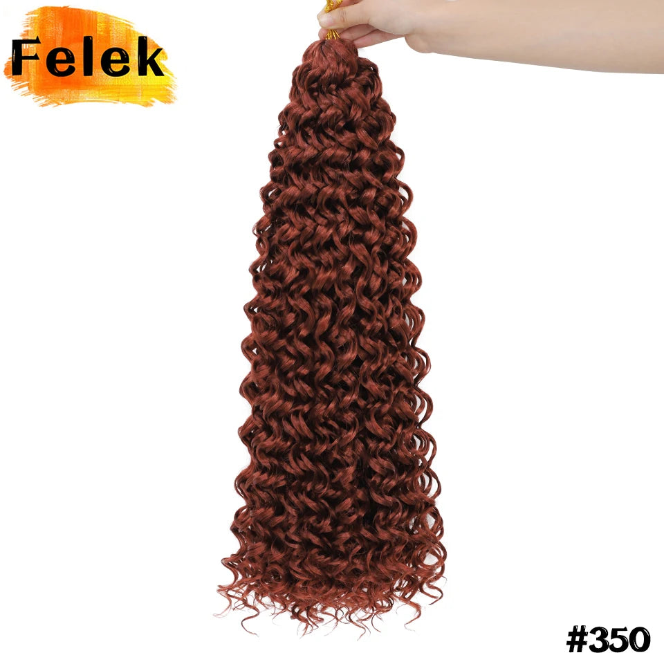 Ocean Wave Braiding Synthetic Hair Extensions Crochet Braids Afro Curls Ombre Mazo