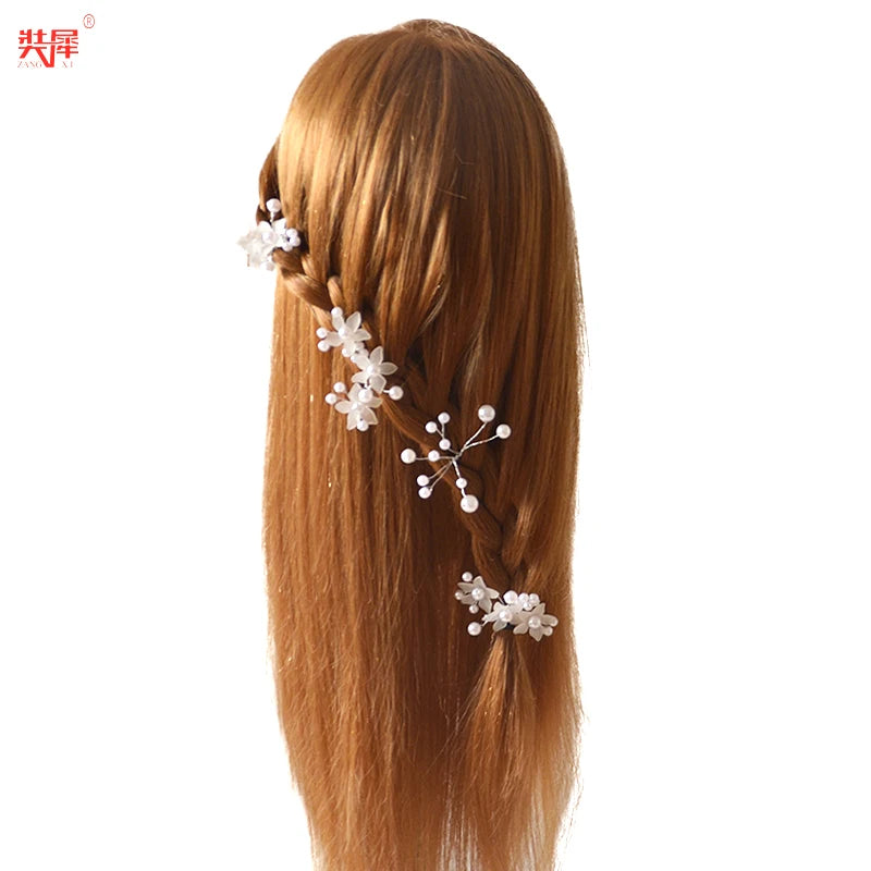 85%Real Hair Doll Head Hairstyle Hairdressing Professional Mannequin Styling To Practice Curl