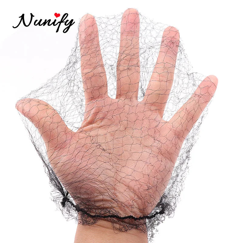 Durable Nylon Hair Net for Buns — Invisible Mesh Wig Cap, 20-Pack