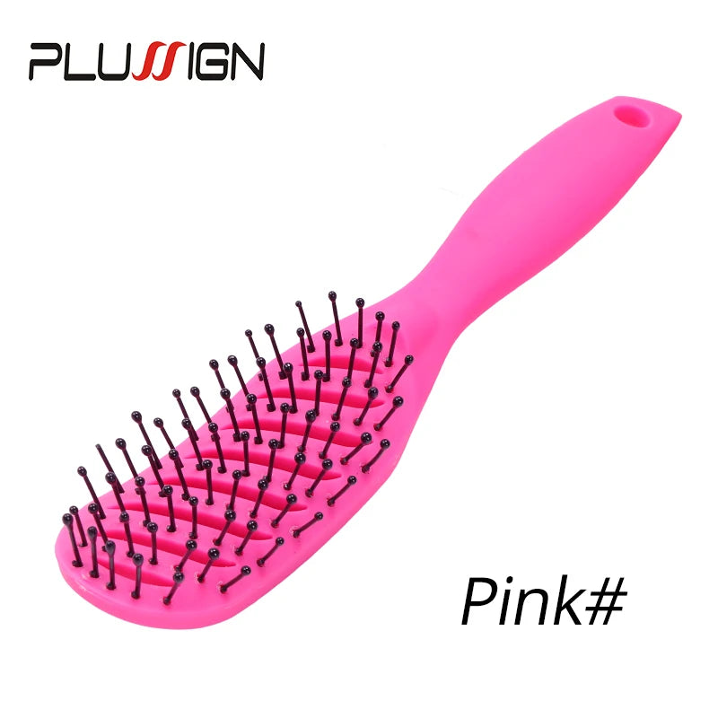Styling Curly Hair Brush Salon Massager Comb Detangling Drying Anti Static Curved