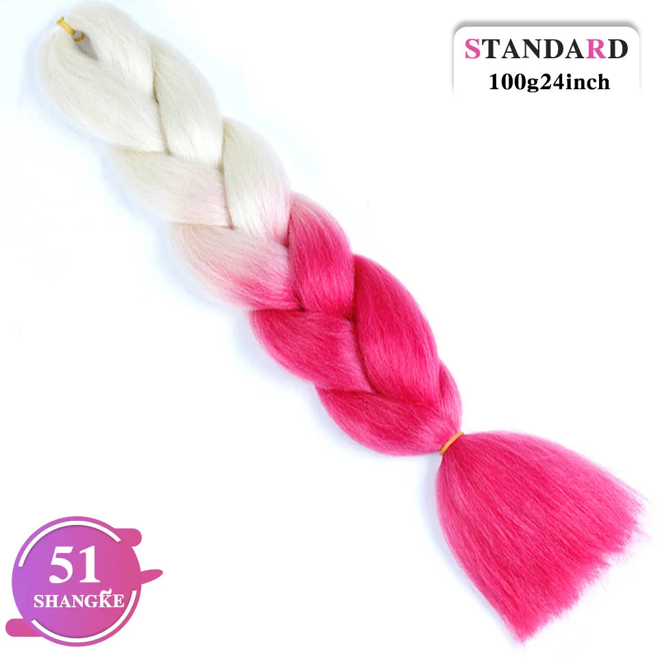 Rainbow Weaving Hair Extensions Synthetic Professional Large Color