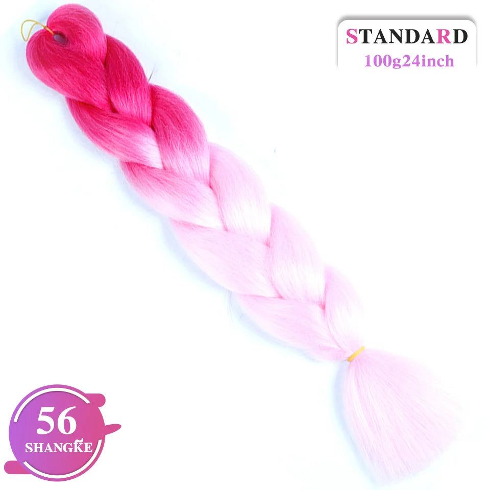 Rainbow Weaving Hair Extensions Synthetic Professional Large Color