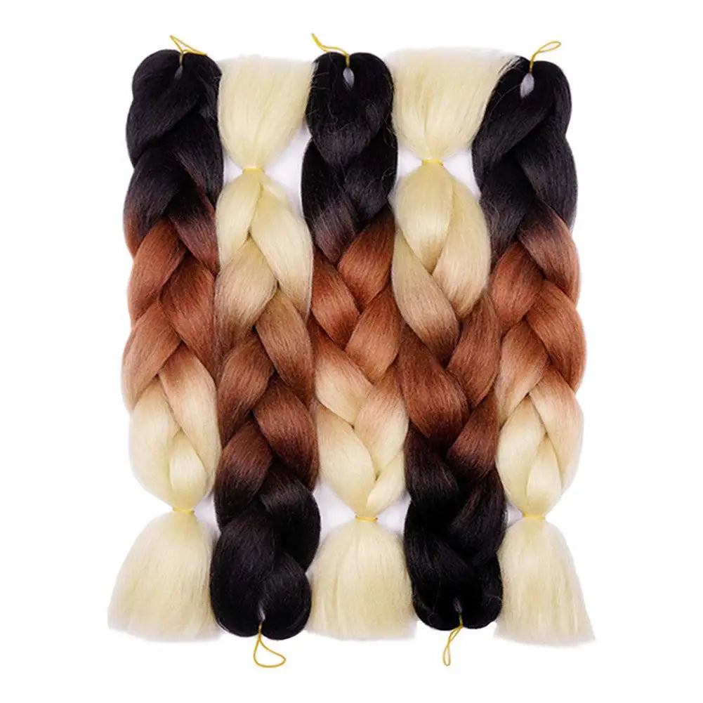 Ombre Jumbo Braiding Hair, Synthetic, 24 Inch, 6-Pack