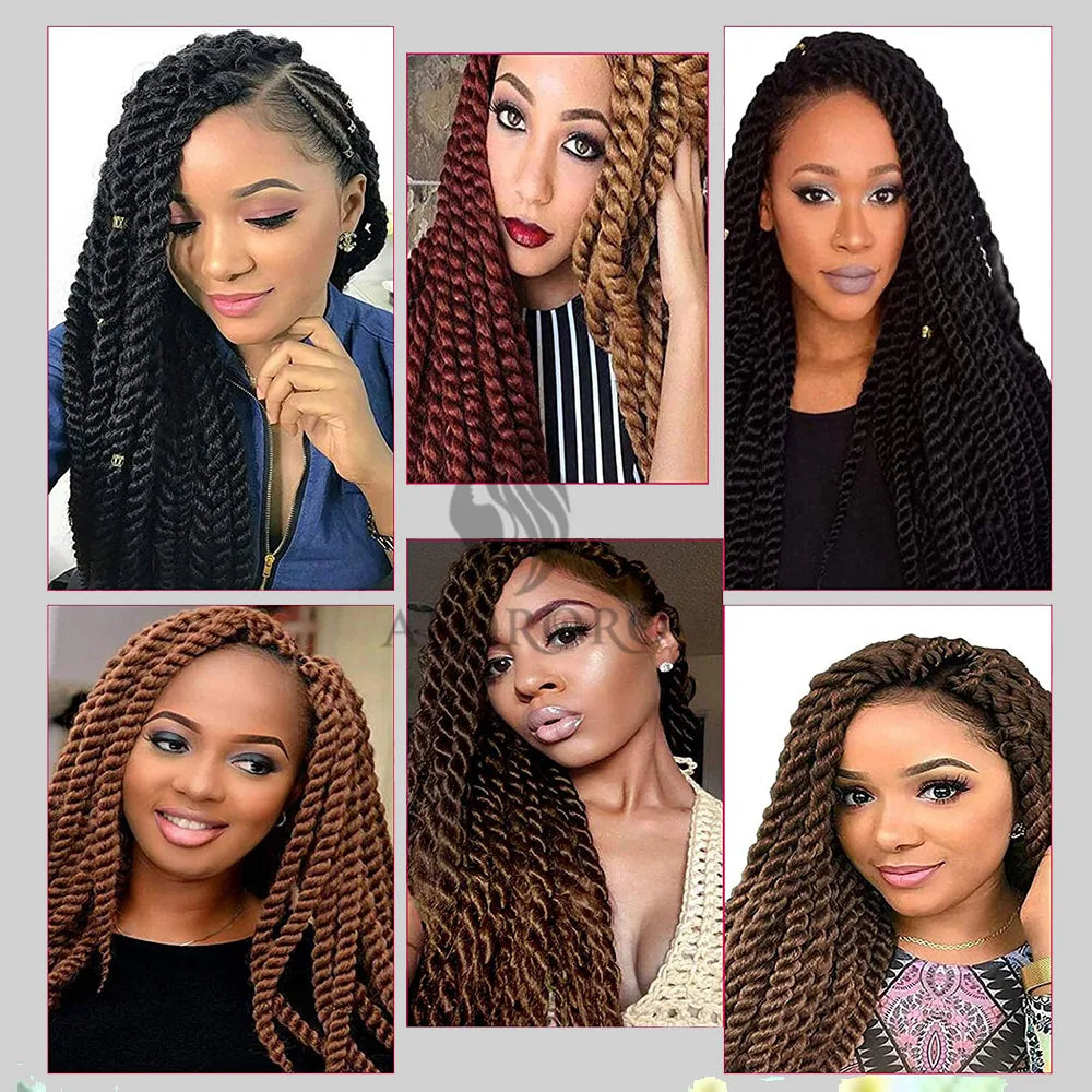 12/18/22 Ombre Havana Twist Synthetic Hair Extensions Faux Locs Crochet Senegalese