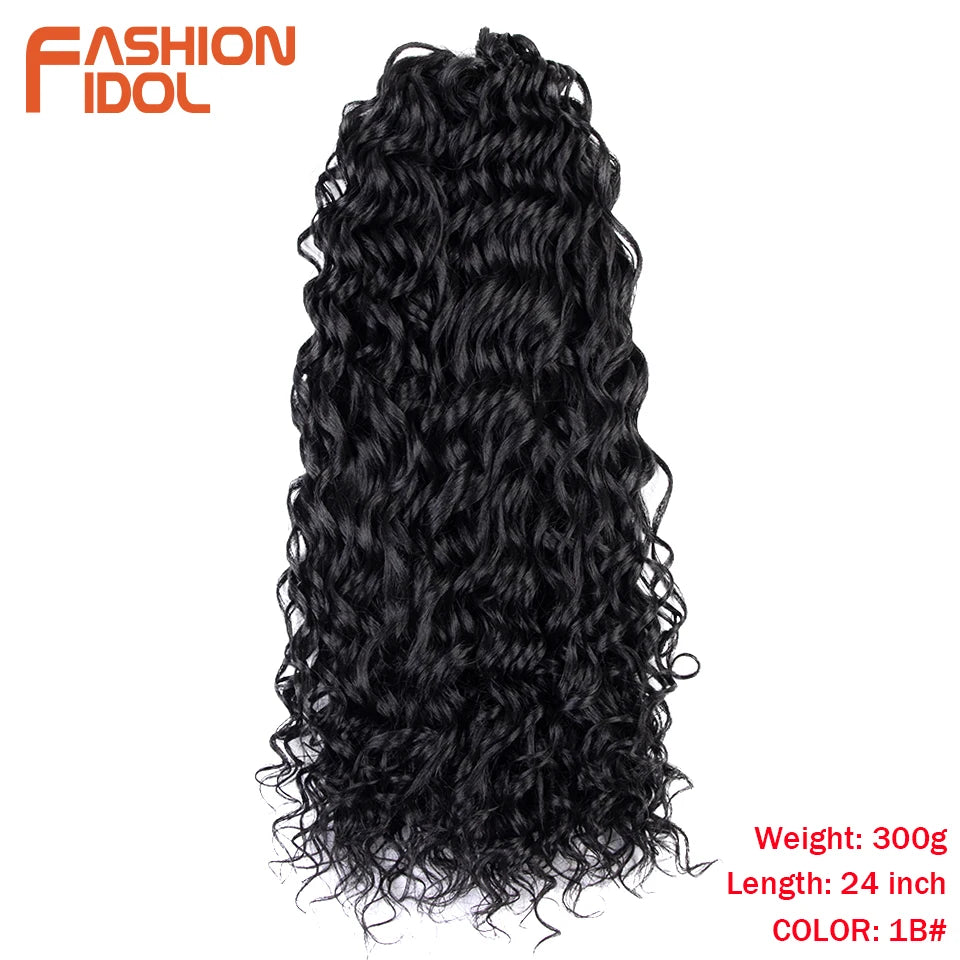 Deep Wavy Twist Synthetic Crochet Braiding Hair, High Temperature Fibre