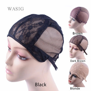 Wig Cap Making Adjustable Strap On Back Glueless Weaving Hair Net Hairnets