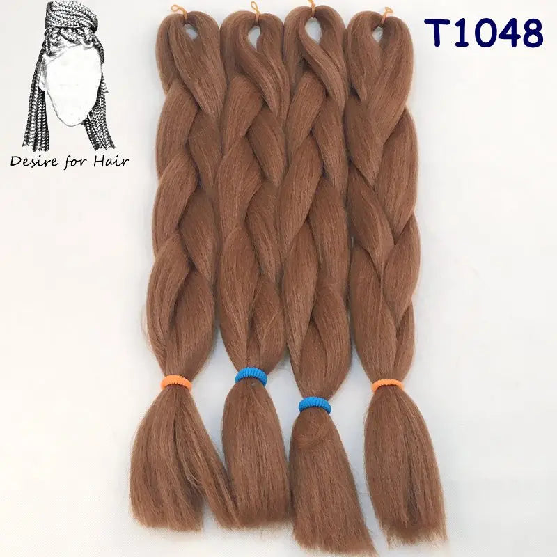 5packs 24inch 80g 90colors Heat Resistant Synthetic Jumbo Braiding Hair Extensions Small