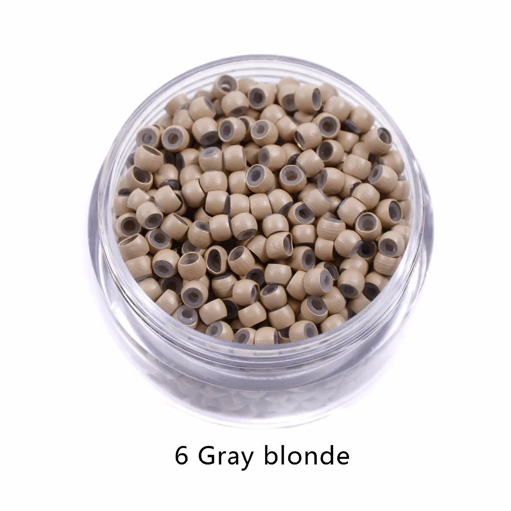 1000pcs 3.0mm Silicone Nano Rings Micro Rings/beads for Tip Hair Extensions Tools 7 Colors