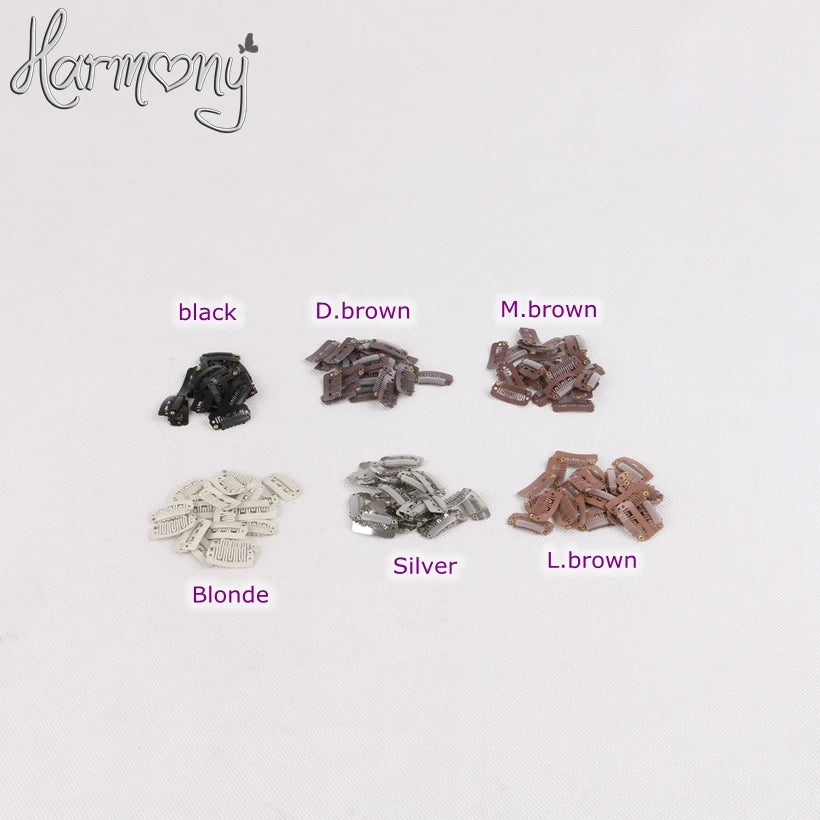 2.3cm Teeth U Shape I Metal Snap Hair Clips Colors Your Choices
