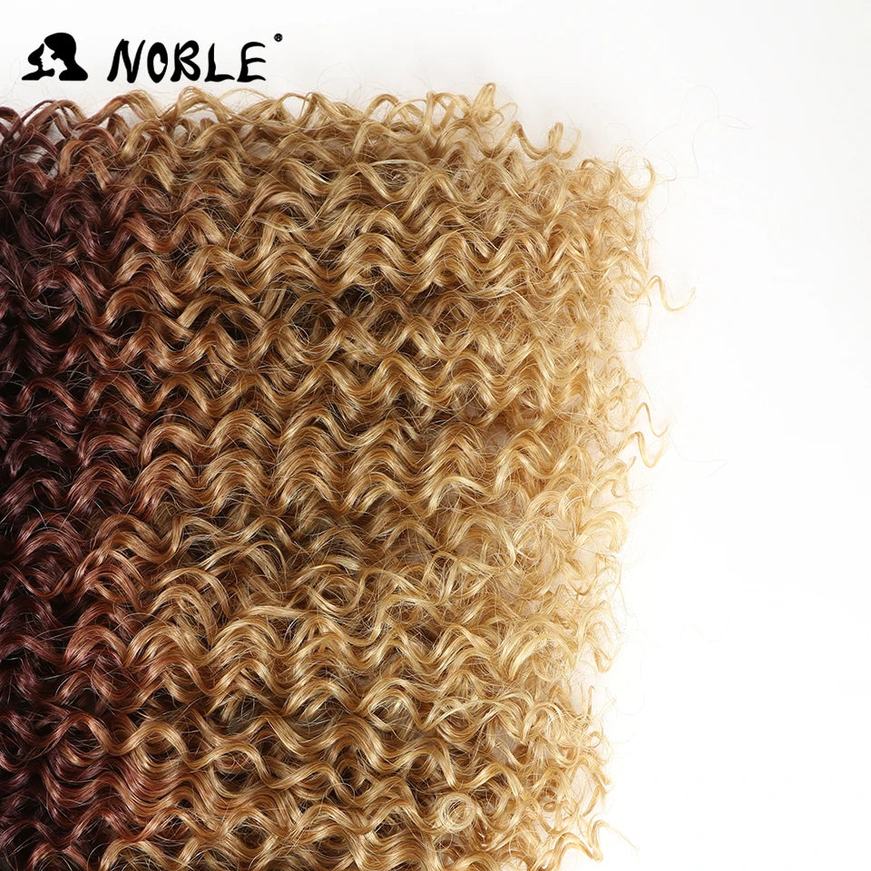 Afro Kinky Curly Hair Weave 16-20 inch 7Pieces/lot Synthetic Hair Bundles With Closure Middle Part Lace Closure