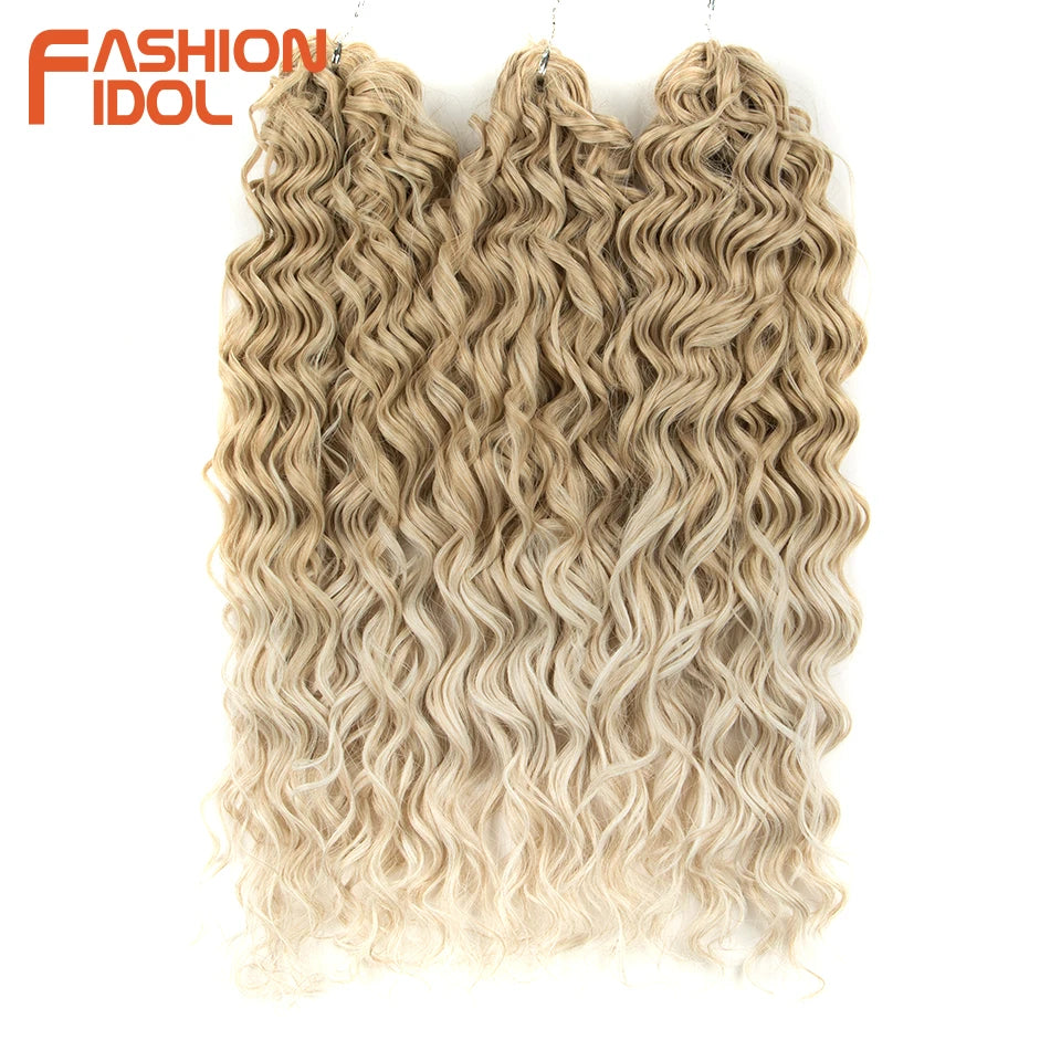 Deep Wavy Twist Synthetic Crochet Braiding Hair, High Temperature Fibre