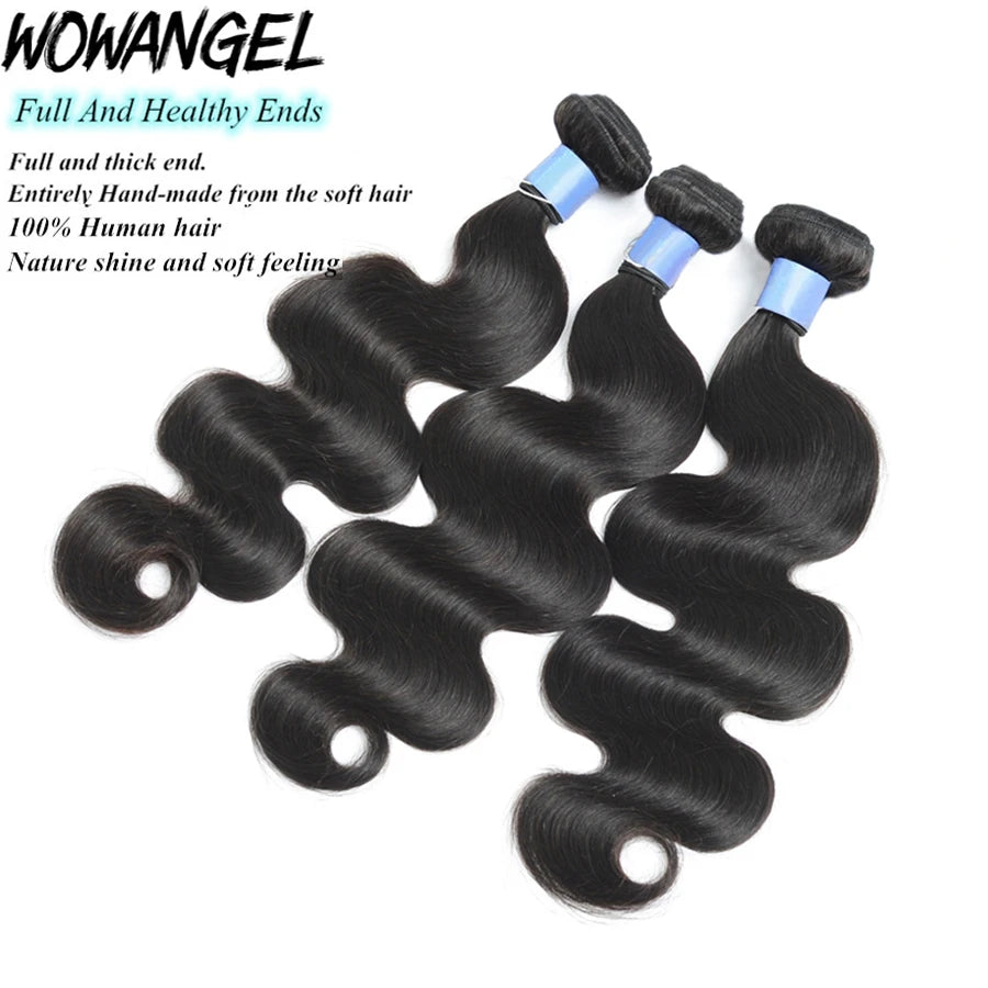 5x5/6x6/13x4/13x6 Body Wave Human Hair Bundles HD Lace Frontal Brazilian Remy Melt