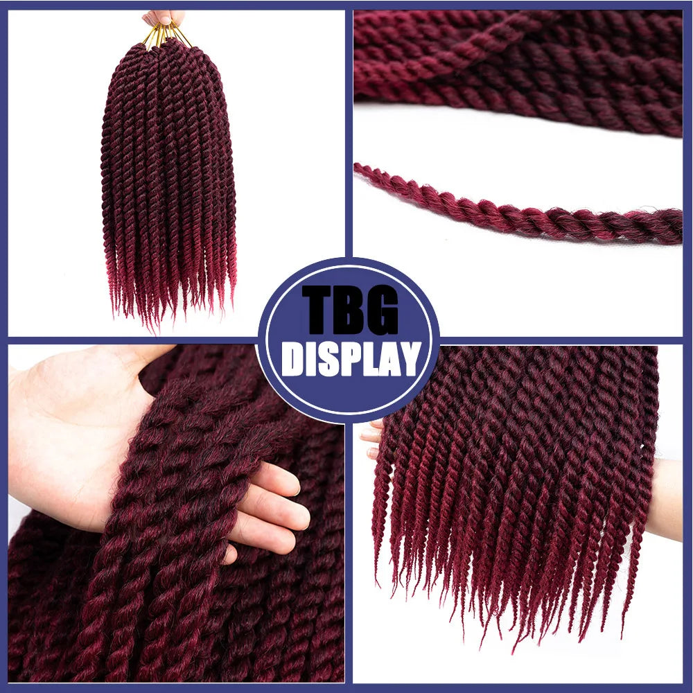 12/18/22 Ombre Havana Twist Synthetic Hair Extensions Faux Locs Crochet Senegalese